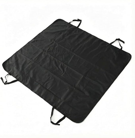 Dog Hammock Car Seat Cover - 100% Waterproof 600D Heavy Duty | Scratch-Proof Nonslip Back Seat Protector with Side Flaps for Cars, Trucks, SUVs (Black/Thin)