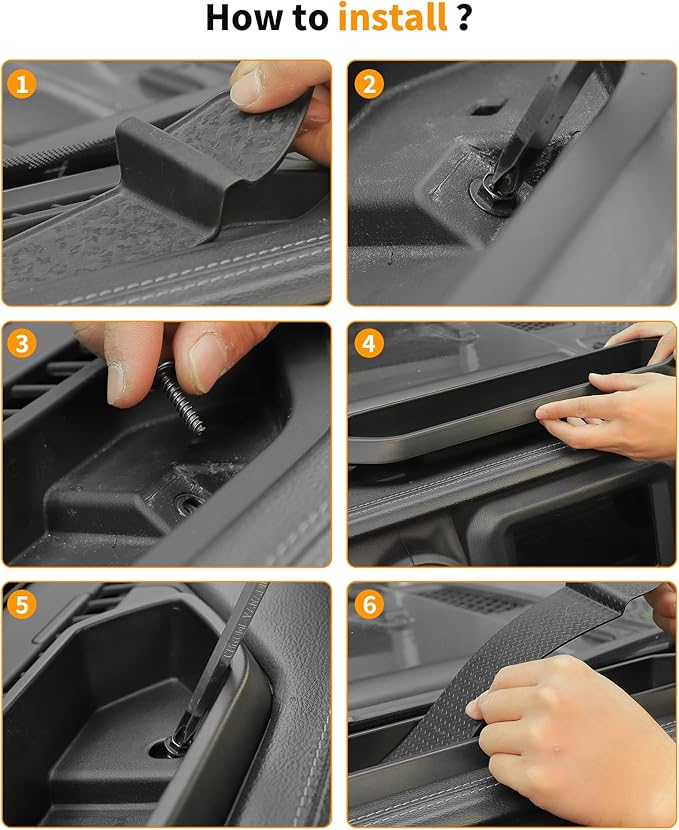 Hoolcar for Jeep Center Console Dashboard Storage Tray Compatible with Jeep Wrangler JL JLU 2/4 Doors 2018-2024 Interior Accessories Dash Organizer Tray for Key Sunglasses Phone