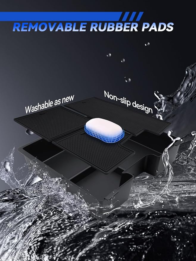 for Hummer Center Console Organizer 2022 2023 2024 2025 2026 GMC Hummer EV Accessories Armrest Tray Middle Storage Box Insert Container Durable ABS Plastic