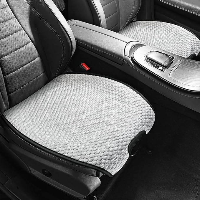 3pcs Car Seat Cushions,Car Seat Cover Compatible with 96% Vehicles,Universal Car Seat Protectors Mat Pad (Black&White)
