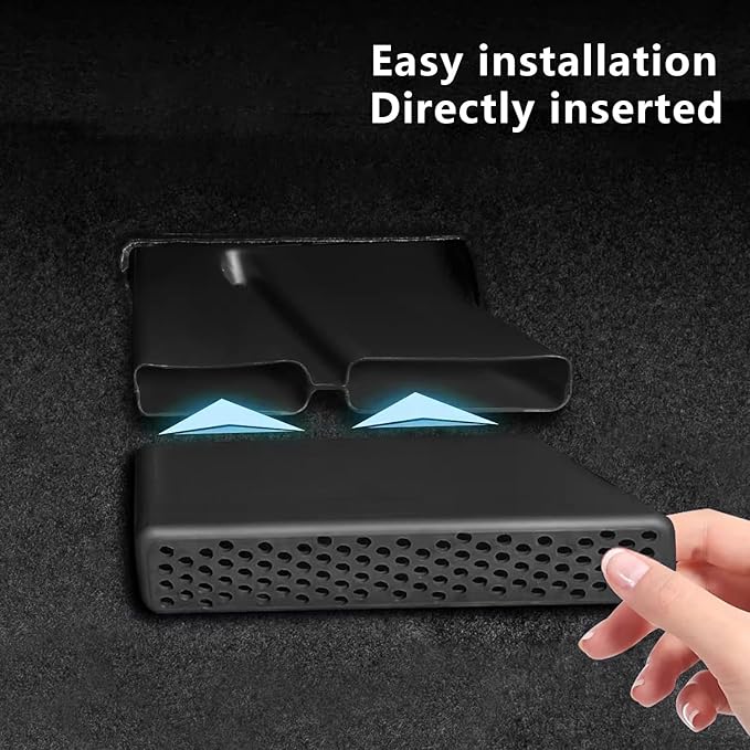 Temmis Car Under Seat Air Outlet Silicone Protection Cover for Toyota Camry 2018-2025, Auto Interior Accessories Vent Protector Cap Set Accessory-Black