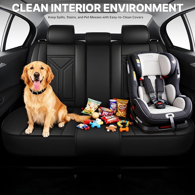 Car Seat Cover for Lexus RX 350 2007-2026,Leather Seat Cover for Car,Breathable Vehicle Cushions Cover Waterproof Protectors Seat Protector, (Full Set,Black)