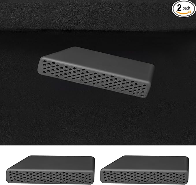 Temmis Car Under Seat Air Outlet Silicone Protection Cover for Toyota Highlander 2022-2025, Auto Interior Accessories Vent Protector Cap Set Accessory-Black