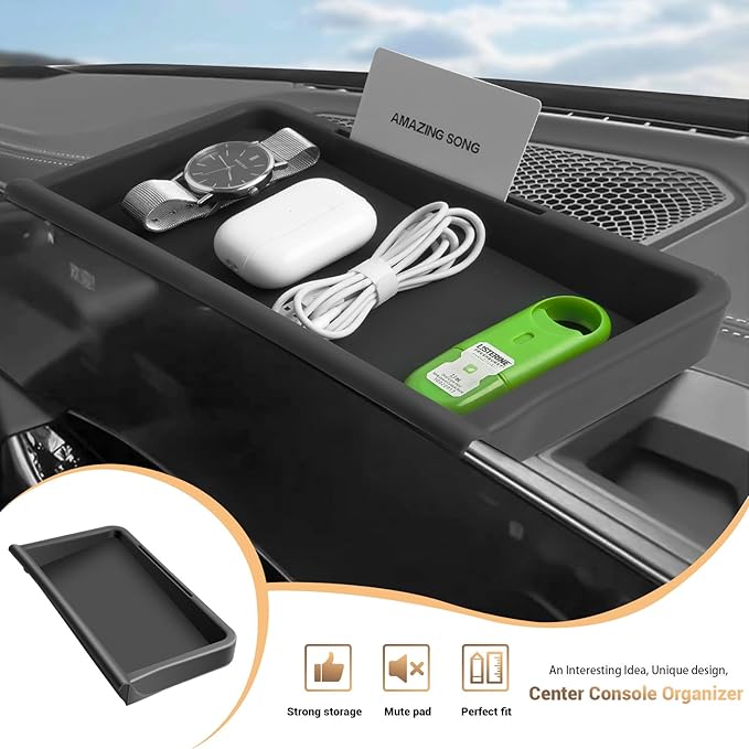 Compatible with 2023 2024 2025 2026 BMW X5 Behind Screen Organizer Dashboard Tray X5 Center Console Dash Storage Tray X6 Dashboard Organizer X7 Behind Dash Screen Organizer for BMW X5 Accessories 2026