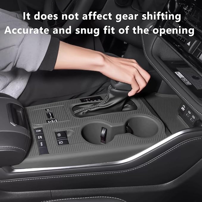 Temmis Center Console Silicone Organizer Wrap for Toyota Highlander 2022-2025 (Gasoline Version), Full-Wrap Center Consel Electrostatic adsorption Cover for Toyota Sienna-Red