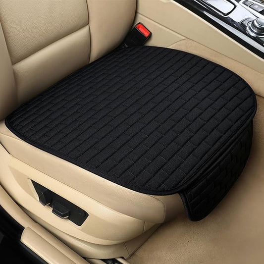 Car Seat Covers Front Seats,2 Pack Seat Covers for Cars Truck SUV,Front Seat Covers with Storage Pocket,Bottom Auto Seat Cushion Pad Mat for Most Vehicles-Black,Front 2 Pcs