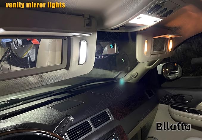 12pcs White 6000K LED Interior Light Kit for Chevrolet Silverado/GMC Sierra 2007 2008 2009 2010 2011 2012 2013 Interior LED Lighting Kit + License Plate Lights and Install Tool