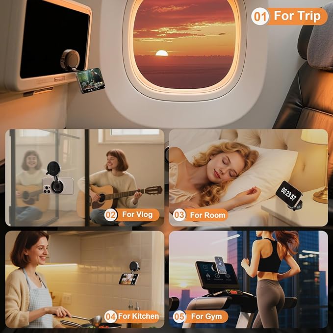 Magnetic Phone Holder for Car, 360° Adjustable Vacuum Car Phone Holder for Magsafe, 80+LBS Suction Phone Mount for Car Dash/Windshield/Screen, Phone Holders for Your Car for iPhone 17 16 15 14 13 12