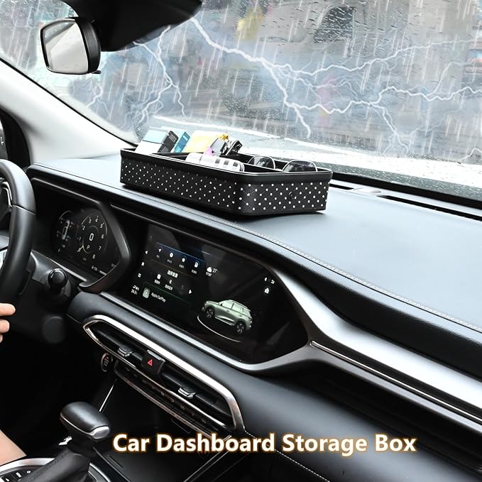 Car Storage & Organizers,Armrest Phone Holder Tray Center Console Organizer, Auto Multi-role Storage Box,Vehicle Dashboard Tray,Car Interior Caddy for Key,Sunglass,Wallets