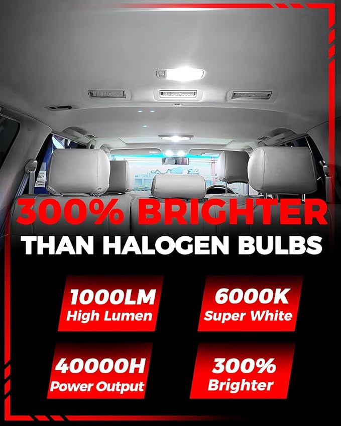 LED Interior Light Kit Package Replacement for Subaru Forester 2014 2015 2016 to 2021 2022 2023 2024, Super Bright 6000K White