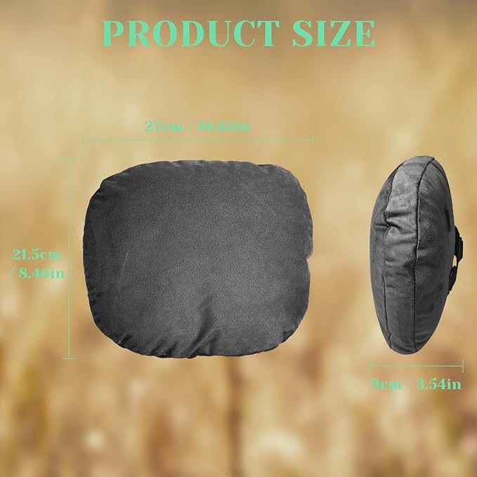 1 Pack Universal Car Headrest & Neck Support Pillow Soft Auto Seat Headrest Neck Rest Cushion for Driving with Adjustable Strap, Memory Cotton and Removable Cover, Ergonomic Design Black
