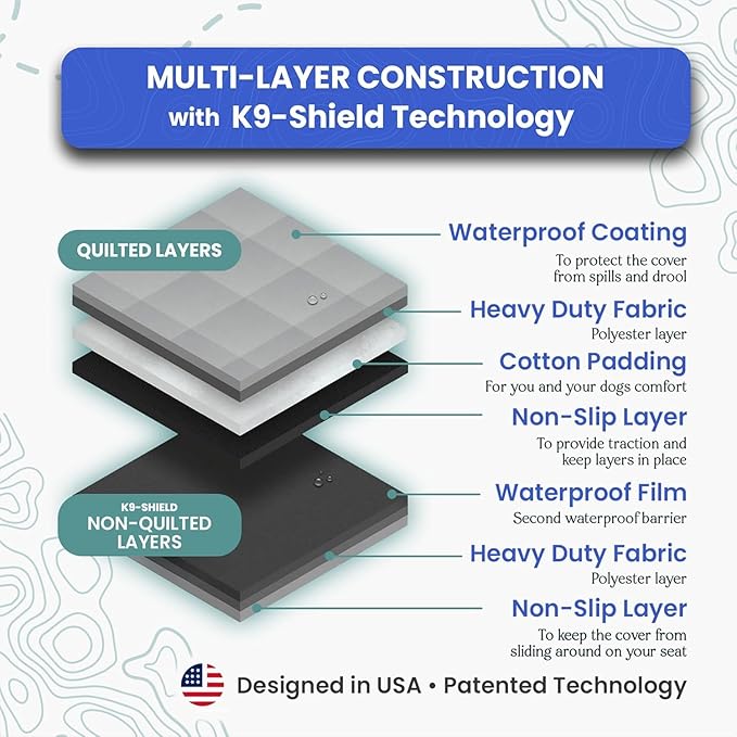 4Knines Split Cargo Liner for SUV – For Dogs & Pets, Heavy-Duty, Waterproof Trunk Mat & Cargo Cover – Fits 60/40 Split Bench & Armrest Pass-Through – Machine Washable, Non-Slip, Durable (Small, Beige)