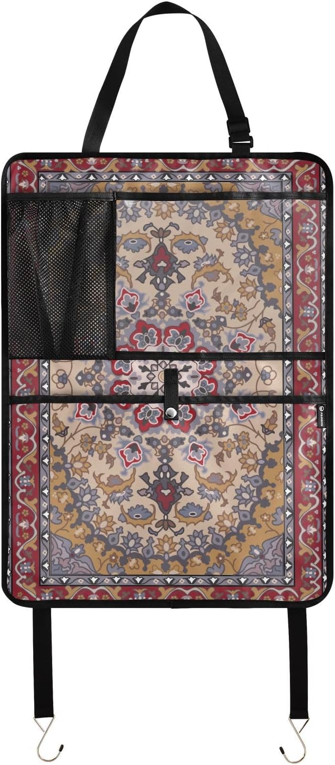 Automotive Seat Back Organizers Car Seat Organizer Waterproof Car Back Storage Kick Mat, Backseat Car Organizer with Pockets,Car Seat Protector Fit All 1Pcs 4017010