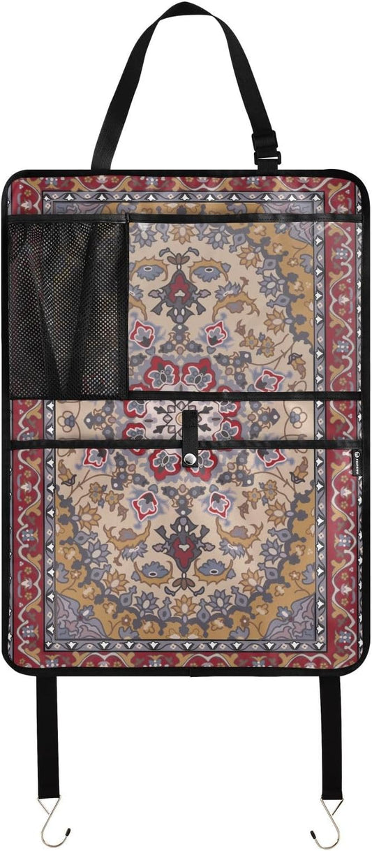 Automotive Seat Back Organizers Car Seat Organizer Waterproof Car Back Storage Kick Mat, Backseat Car Organizer with Pockets,Car Seat Protector Fit All 1Pcs 4017010