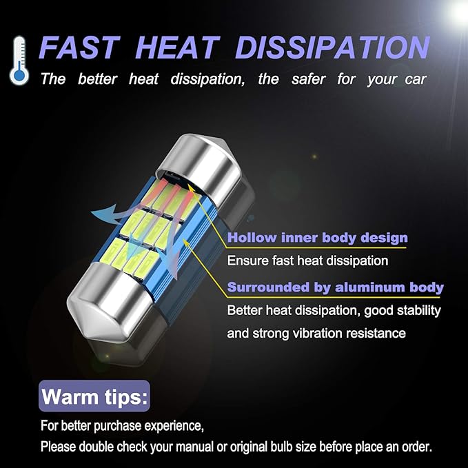 XINYANG 2PCS DE3175 Festoon LED Car Bulb 31mm 1.22in Canbus No Error LED Light Bulb Extremely Bright 12SMD 4014 Chipsets DE3021 LED Lamp for License Plate Dome Map Door Courtesy Lights,Green