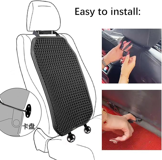 New Summer Vented Cooling Air Mesh Seat Cushion Pad for Car,Universal Ventilated Breathable Seat Cover Fits Car SUV Truck Van Pickup of Driving Seat for Men Women (Black-BackCushion-1PCS)
