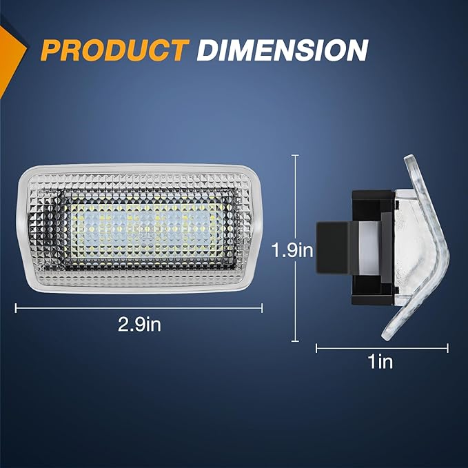 Nilight 2PCS LED Interior Door Panel Light Courtesy Warning Lights White Beam Plug and Play for Toyota Avalon Sienna Venza Camry Prius 4Runner Lexus IS ES GS LS RX GX LX Subaru BRZ