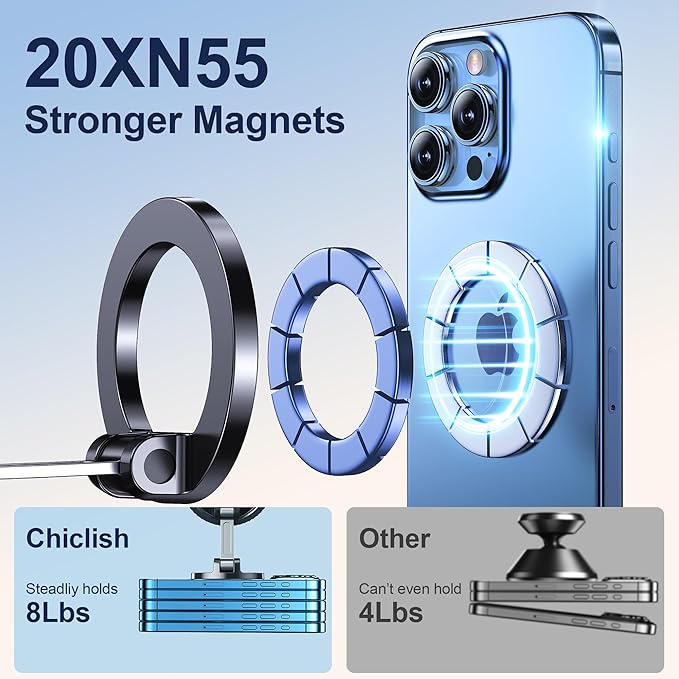 Car Phone Holder for Magsafe [2026 89+LBS Suction & 3700gf Magnetic] 360° Adjustable Cell Phone car Mount, Phone Holders for Your Car Accessories for iPhone 17 16 15 14 13 12 Pro Plus Max Air