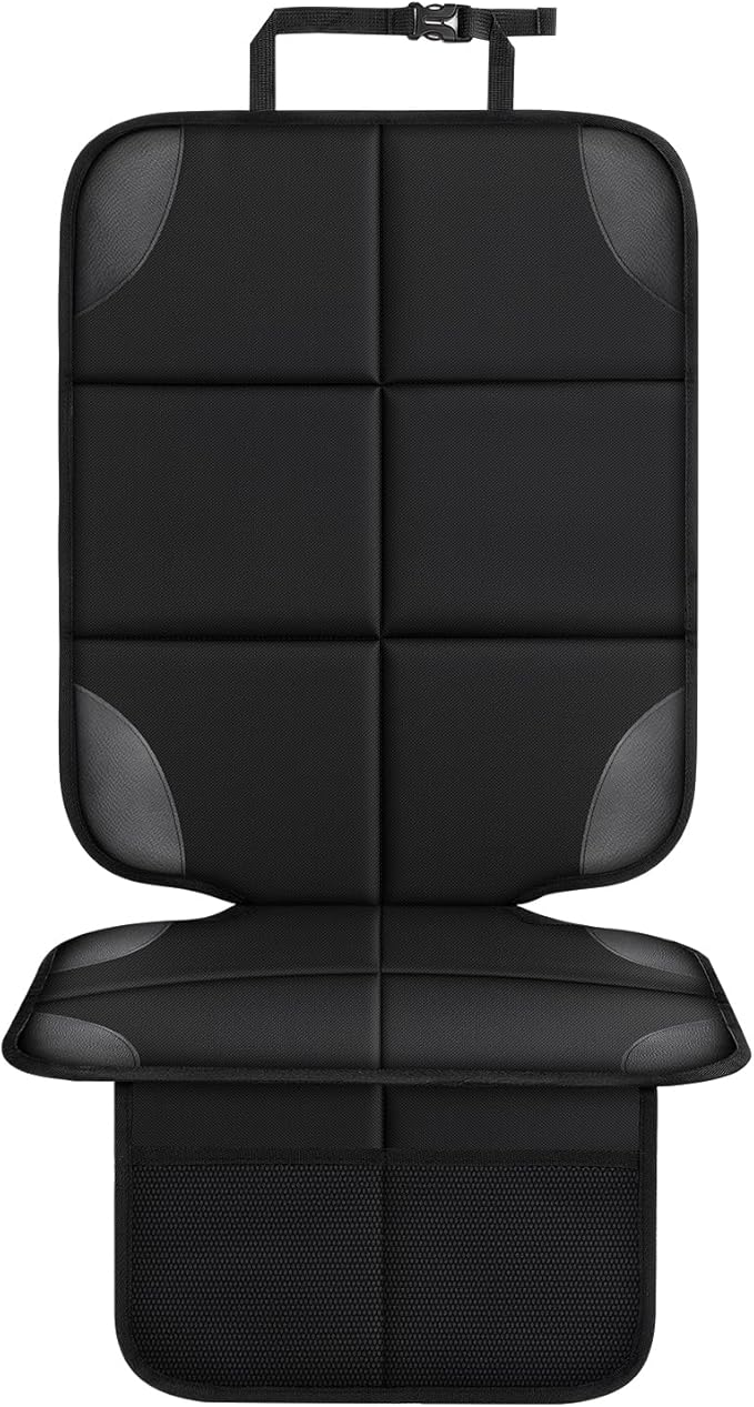 Car seat Protector 2 mesh Pocket Waterproof car seat Covers, Universal Size, Baby, pet, Children's car seat Protector, Anti Slip Bottom (1 Piece)