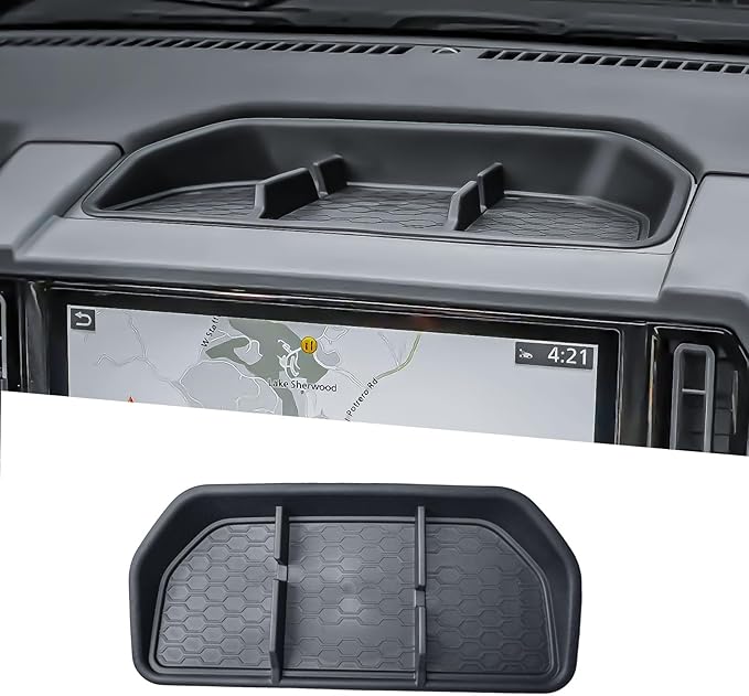 Dash Storage Tray Compatible with 2025 Nissan Frontier Accessories Center Console Dashboard Organizer Interior Insert Compartment Mounted Holder (Not for 2022-2024 Frontier)