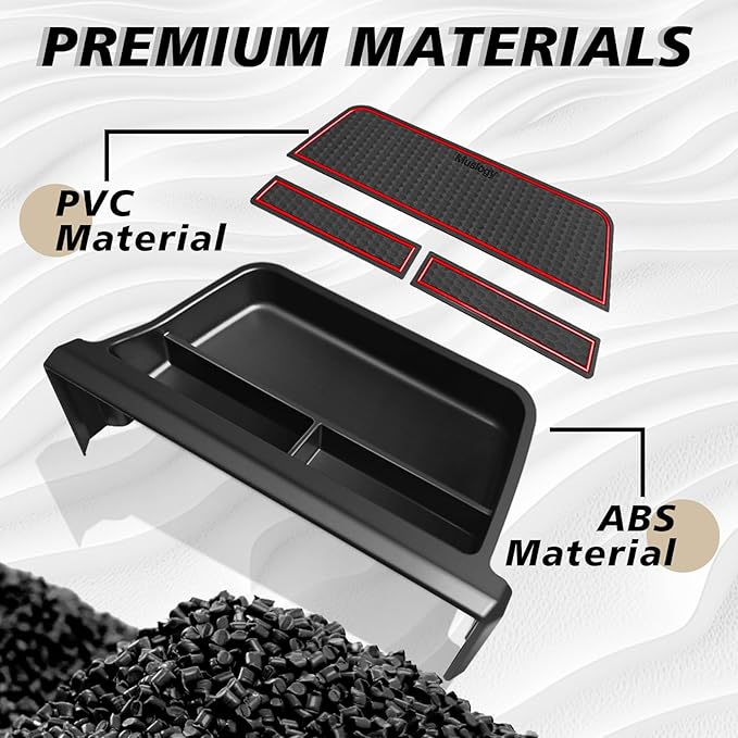 Muslogy Dashboard Storage Box Compatible with 2024-2026 Tacoma & 2025 2026 4Runner Accessories Center Console Organizer w/14-inch Screen for Limited Trailhunter TRD Pro (14 Inch Screen Only) (Red)