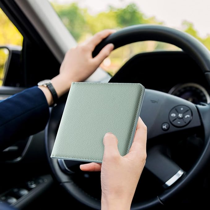 CoBak Car Registration and Insurance Holder - Vehicle Glove Box Car Organizer, Auto Truck Comparment Accessories Case for Essential Document, Driver License, Cards