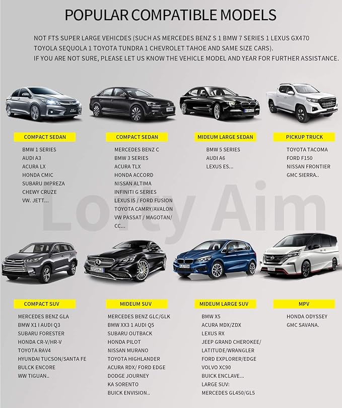 Premium Car Seat Cushion, Driver Cushion with Comfort Memory Foam & Non-Slip Rubber Bottom, Car Seat Pad Works with 95% of Vehicles and Office Chair or Home (Black)