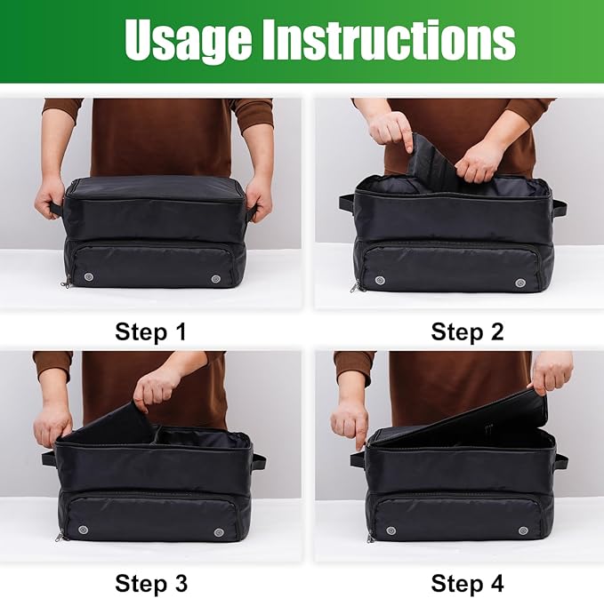 Organizer Bag,2 Layer Golf Trunk Organizer,Golf Gifts for Men with Separate Ventilated Compartment,Waterproof Car Trunk Locker for Balls, Tees, Clothes,Accessories,Valentines Day Gifts