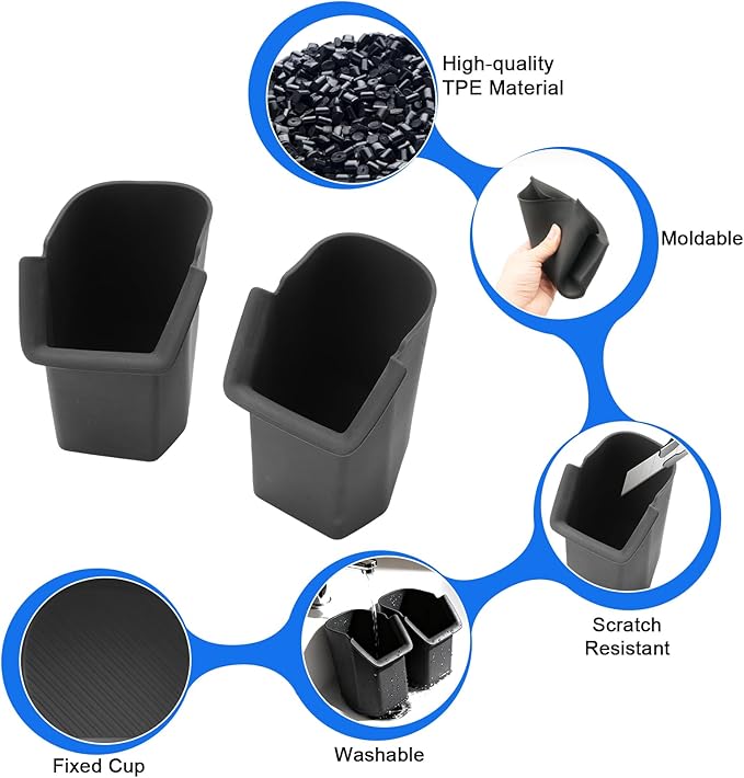 SXCY 4PCS for 2025 2026 Toyota 4Runner Accessories [Armrest Organizer + Front&Rear Cupholder + Door Side Tray] for 2025 2026 Toyota 4Runner Console Organizer 2025 6th Gen 4Runner Acccessories