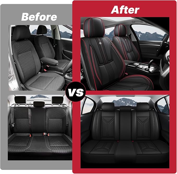 Car Seat Cover for Lexus RX 350 2007-2026,Leather Seat Cover for Car,Breathable Vehicle Cushions Cover Waterproof Protectors Seat Protector, (Full Set,Black)