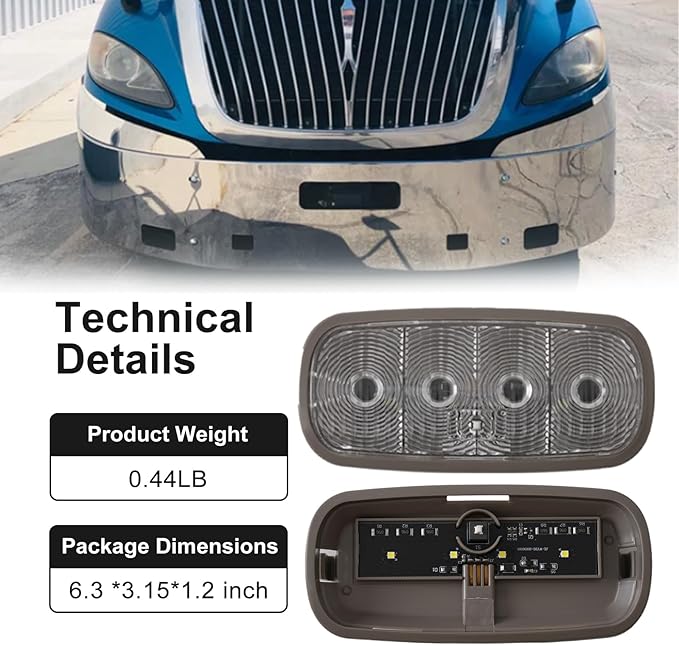DAY CAB DOME Interior LED Lamp light Ceiling Light Working Lamp 6101886C4 Replaces for INTERNATIONAL NAVISTAR