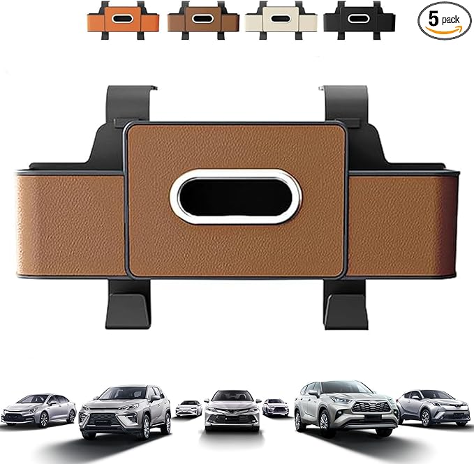 Back Seat Car Organizer,2026 New 4 in 1 Multifunctional Car Back Seat Storage Box with Drink Cup Holder Tissue Box, Car Seat Gap Filler Organizer for Hold Phone,Snacks, Drinks, Handbag (Brown)