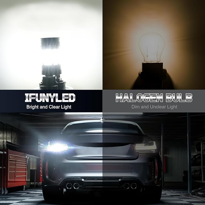 2PCS 3157 LED Bulb, Super bright 3156 3056 3057 3047 3457 4157 LED, Anti Hyper Flash CANBUS Error Free, Replacement Light Kit Set for Back Up Reverse Lights - White