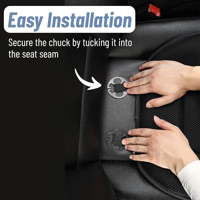 Mesh Car Seat Cushion for Driving, Summer Cooling Breathable 3D Air Car Seat Pad for SUV Pickup Truck Or Office Chair (Black)