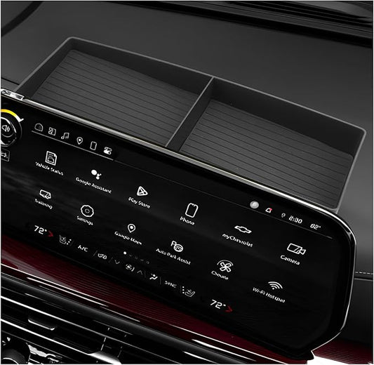 LUWU 2025 2026 Traverse Dashboard Storage Tray Compatible with 2024 2025 2026 Chevrolet Traverse Accessories Behind Screen Organizer 2025 2026 Traverse Accessories Center Console Display Box Dash Tray