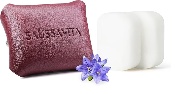 Car Air Freshener Diffuser Wild Bluebell Scented 2 Pack, Car Fresheners Vent Clip Leather Design, Car Diffuser Flower Scented for 30 days Long Lasting Winered