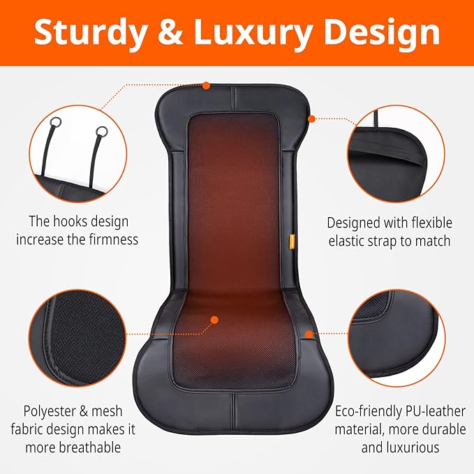 47.2-inch Long Seat Cushion with Heat for Back and Thighs