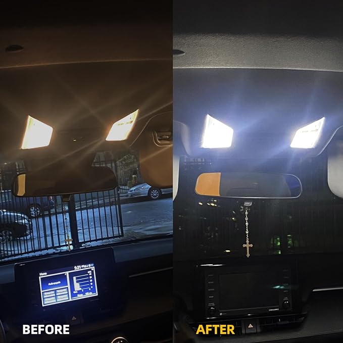 EASY EAGLE LED Interior Car Lights for Toyota-RAV4-2016-2022: 8 Piece Kit White LED Light Bulbs - Super Bright 6000K + Install Tool