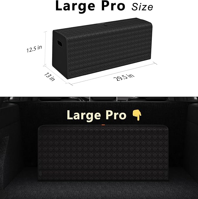 GMQ Car Trunk Organizer for SUV,Car Organizers and Storage with Collapsible Storage, Large Capacity for SUV, Truck, MPV (Black)