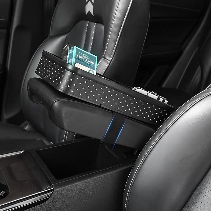 Car Storage & Organizers,Armrest Phone Holder Tray Center Console Organizer, Auto Multi-role Storage Box,Vehicle Dashboard Tray,Car Interior Caddy for Key,Sunglass,Wallets