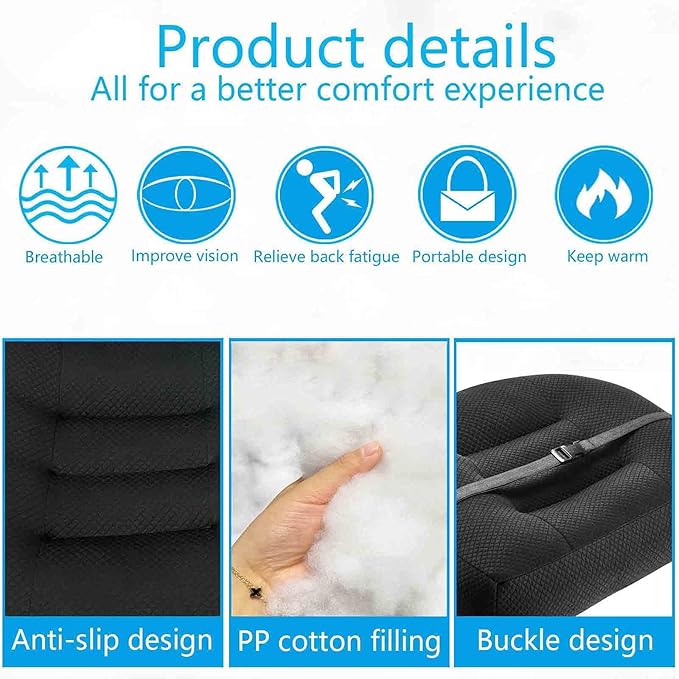 Adult Booster Seat for Car, 17"*17",4" Thick Car Seat for Short Drivers, Butt Cushion for Office Chairs, Car Seat Cushions for Driving