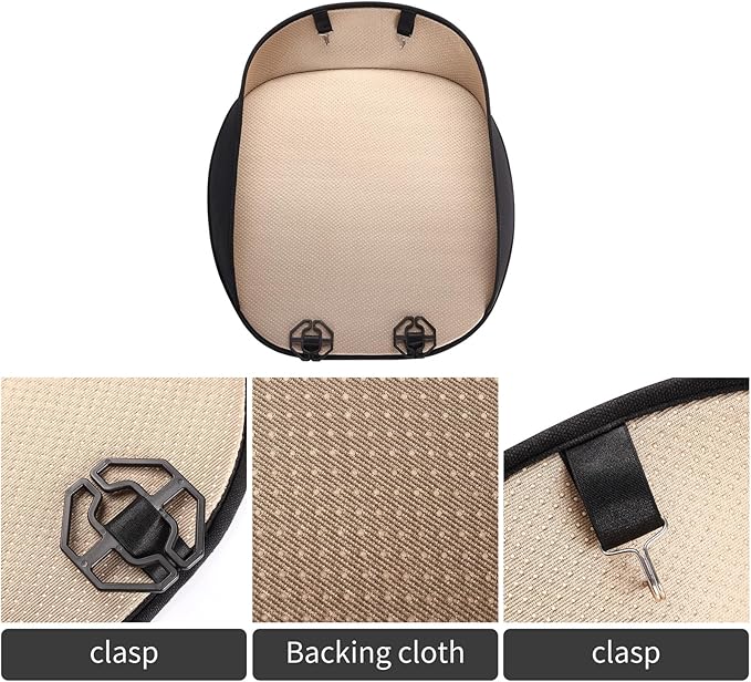 SanQing 2PCS Car Seat Cover Luxury Linen Front Seat Covers for Model Y 2023-2024 Car Seat Bottom,Heavy Duty Seat Cushion Protector Without Backrest (Black Front, Model Y)