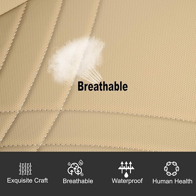 kingphenix Car Seat Cover: Easy to Install, Fits Most Cars, Vans, Trucks, and SUVs – Beige