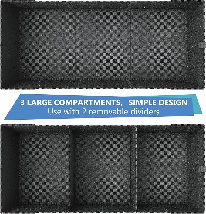 MIU COLOR Trunk Organizer for Car, Car Organizer, Sturdy Trunk Organizer for SUV, Non-Slip Bottom, Storage Organizer for Sedans, Van, Jeep, Grocery, Large 3 Compartments, Floral 32"×13"×10.6"