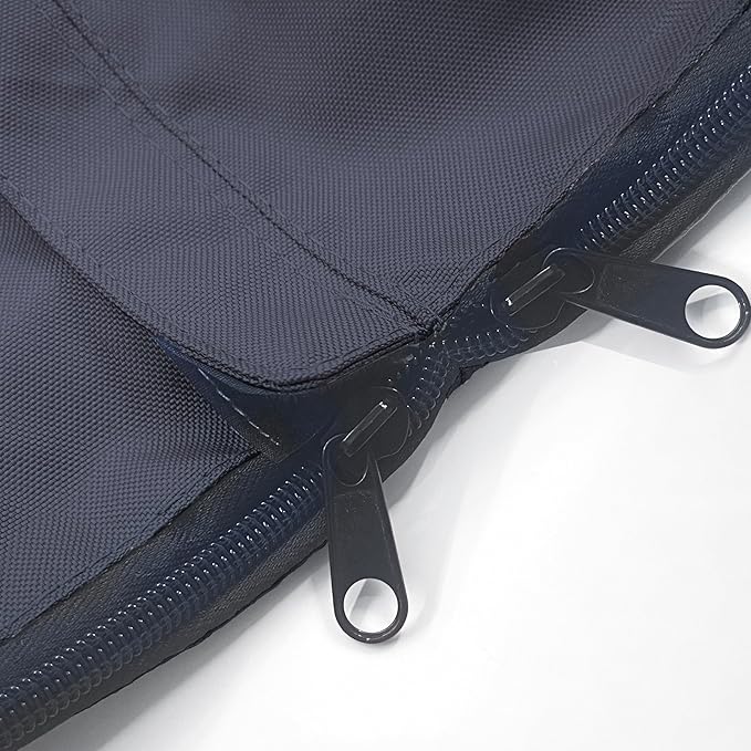 SavvyCraft Waterproof Boat Steering Wheel Covers, Heavy Duty Solution-Dyed 600D Fade-Resistant UV Protection Sailboat Yacht Marine Steering Wheel Protector Case, Vecro and Zipper Closure Black 36"