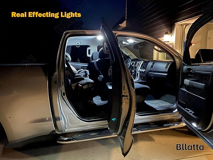 12pcs White 6000K LED Interior Light Kit for Chevrolet Silverado/GMC Sierra1999 2000 2001 2002 2003 2004 2005 2006 Interior LED Lighting Kit + License Plate Lights and Install Tool