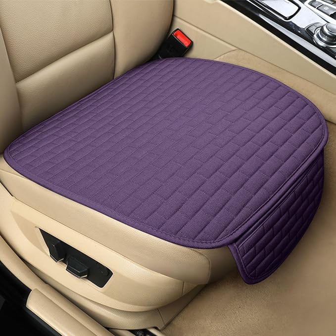 Dark Pruple Car Seat Covers Front Seats,2 Pack Seat Covers for Cars Truck SUV,Front Seat Covers with Storage Pocket(Dark Pruple-Front Seat)
