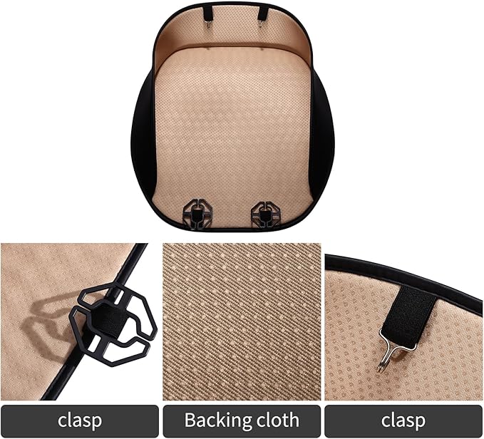 SanQing 2PCS Car Seat Cover Luxury Napa Leather Front Seat Covers for Tesla Model 3 Car Seat Bottom,Heavy Duty Seat Cushion Protector Without Backrest (Leather Black Front, Model 3)