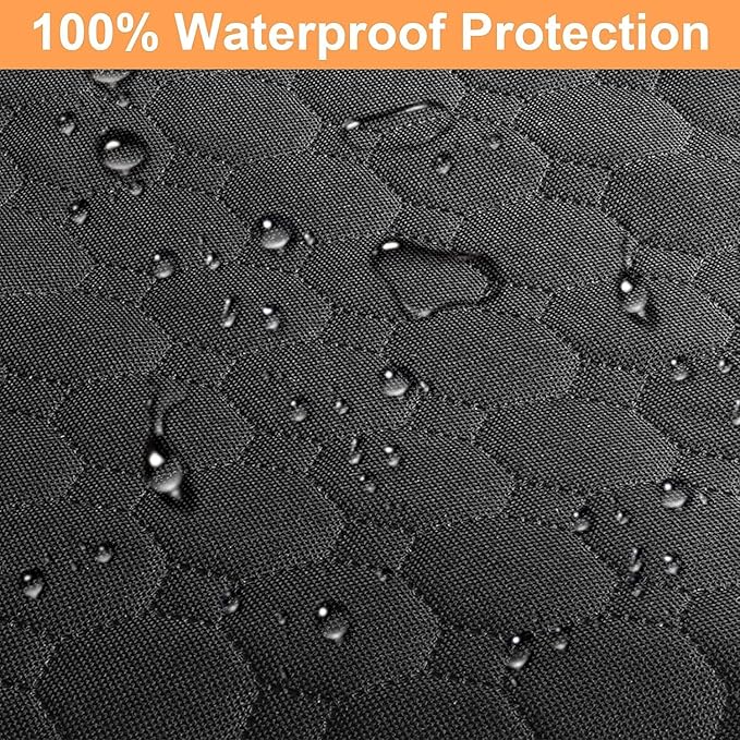 Mancro Dog Car Seat Cover for Back Seat, 2025 Upgraded 600D Heavy Duty Waterproof & Scratch-Resistant Dog Hammock for Car, Back Seat Pet Cover for Dogs with Sedan, Standard, Orange