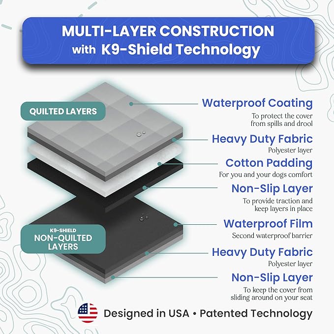 4Knines Hard Bottom Back Seat Extender for Dogs – Waterproof Dog Car Seat Cover – Heavy Duty Backseat Protector for Cars, SUVs, Trucks – Built-in EZ Open Door Protector (Patent Pending) Black, Regular